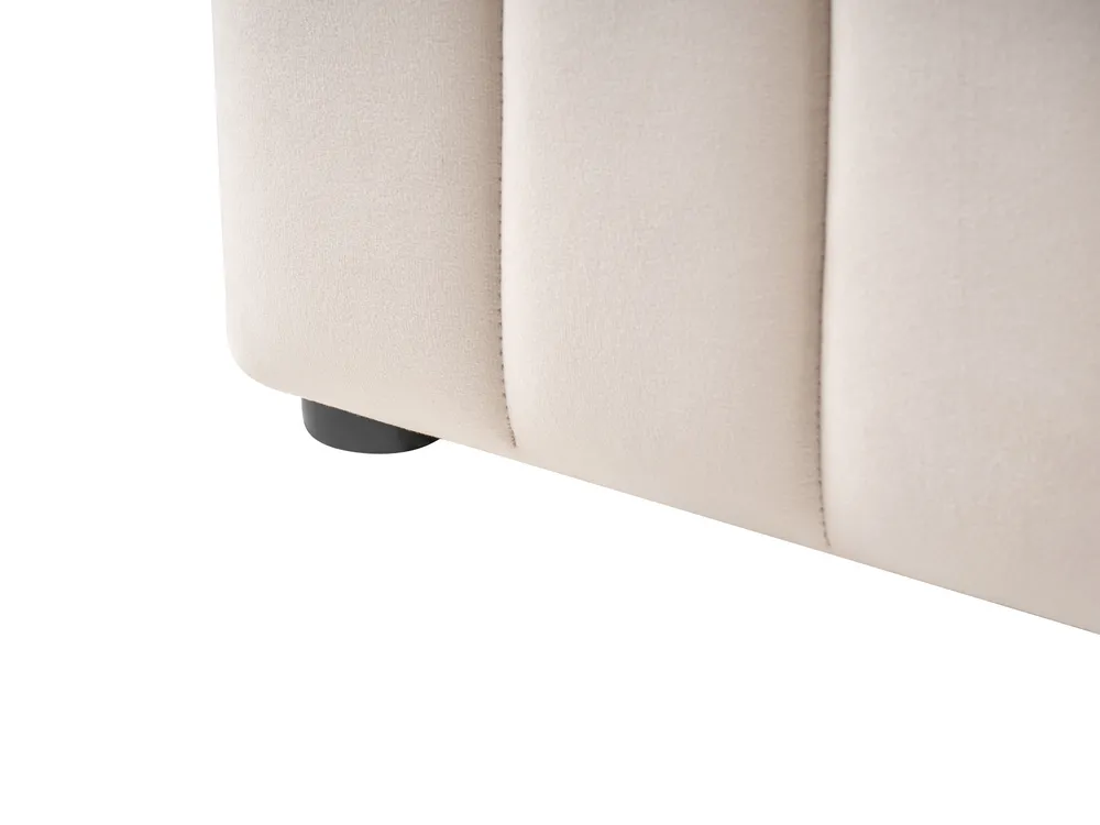Ottoman Bed LUNAN Velvet Beige 140 x 200 cm (EU Double)_1051384