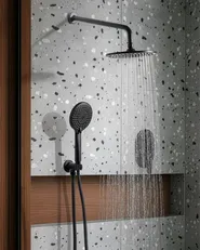 Einbau-Duschset mit Regendusche TINGUIRIRICA Schwarz_1000435