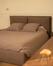 Bett mit Lattenrost Bouclé BAJONNA 160 x 200 cm Braun_1047872