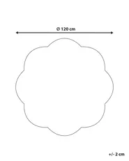 Kids Rug THUMBELINA Off-White ø 120 cm Wool_910761