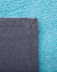 Shaggy Rug DEMRE Light Blue ø 140 cm_714929