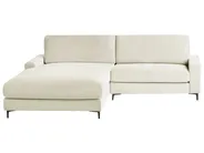Ecksofa 3-Sitzer MALOY Chenillegewebe Cremeweiß rechtsseitig_893679