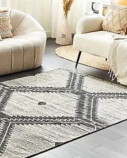 Teppich ARBAA Schwarz 160 x 230 cm Baumwolle_1178989