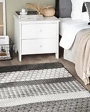 Rug AKKAYA Grey 80 x 150 cm Wool_1182301
