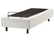 Verstellbares Bett ohne Kopfteil Bouclé DUKE 80 x 200 cm Cremeweiß_1011126