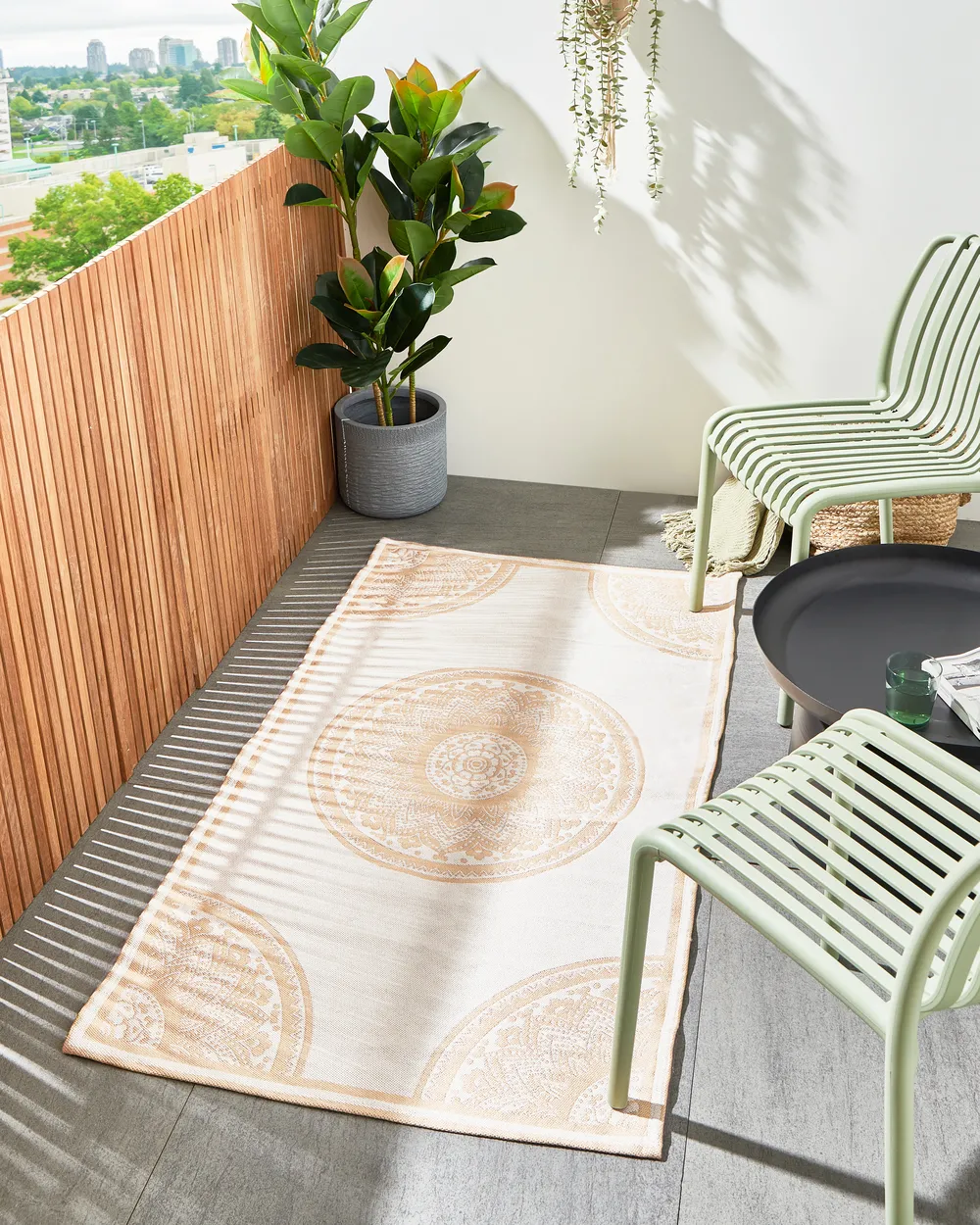 Outdoorteppich beige verschiedene Größen HUBLI