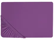 Spannbettlaken JANBU 180 x 200 cm Baumwolle Purpur_845854