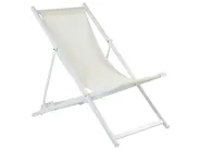 Klappbarer Liegestuhl LOCRI II Metall Hellbeige_926323