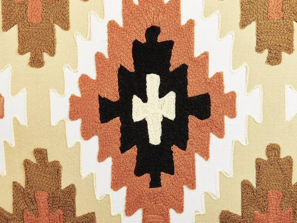 Dekokissen 2er Set SERAMPORE 50 x 50 cm Baumwolle Bunt Geometrisches Muster_829349