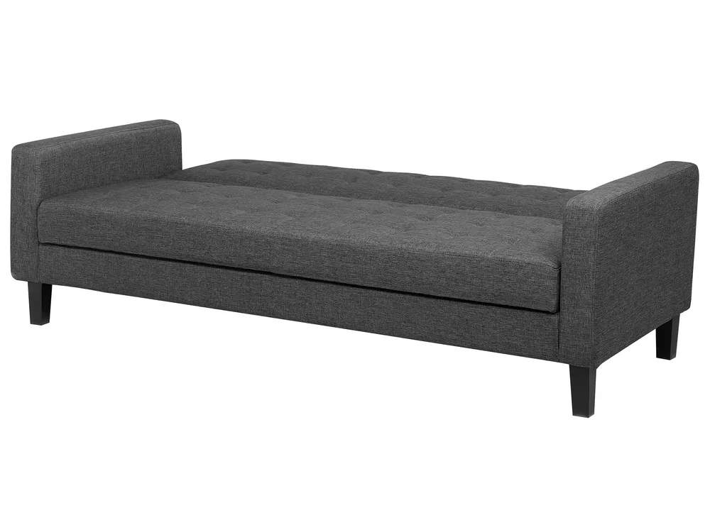 Schlafsofa 3-Sitzer VEHKOO Stoff Dunkelgrau_719301