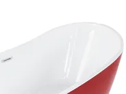 Freistehende Badewanne ANTIGUA 180 x 78 cm Rot_828441