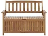 Gartenbank SOVANA 120 cm mit Stauraum Akazienholz Braun