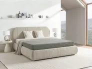 Bett mit Stauraum CAMPAN Stoff Taupe 180 x 200 cm_1056197