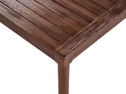 Lounge Set mit Tisch 4-Sitzer CREMONA Akazienholz Dunkelbraun / Grün rechtsseitig_1099822