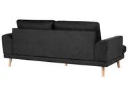Living Room Set 4 Seater KILDAL Fabric Black_1058730