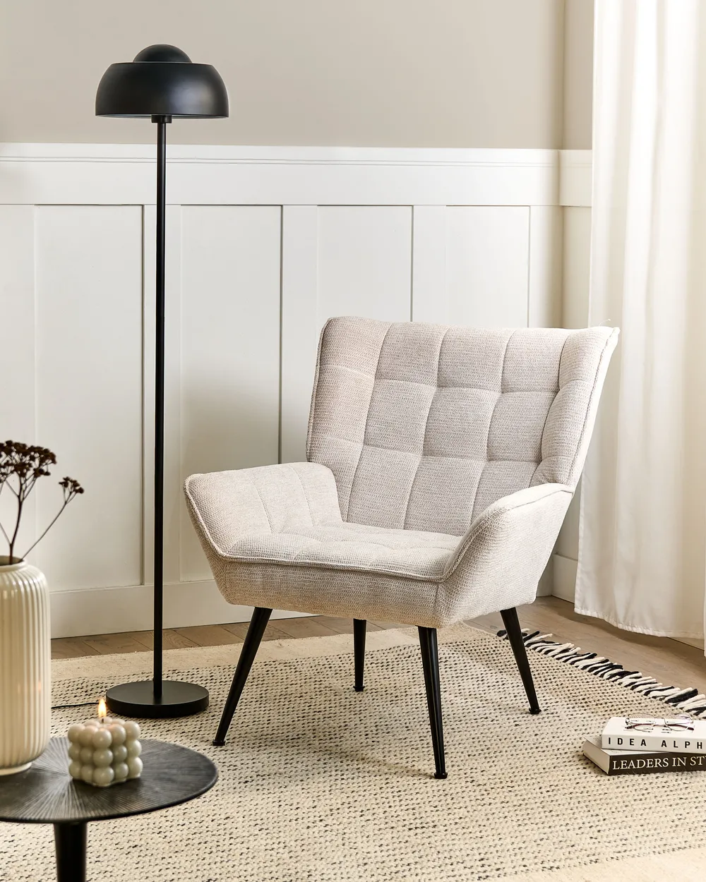 Sessel BELLINGMO Stoff Hellbeige