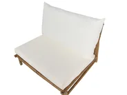 Lounge Set mit Tisch 2-Sitzer TODI Bambus Cremeweiß_872759