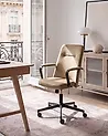 Bürostuhl CAROGA Samtstoff Beige