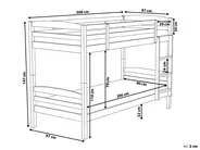 Hochbett Kiefernholz REGAT 90 x 200 cm Dunkelbraun_877083