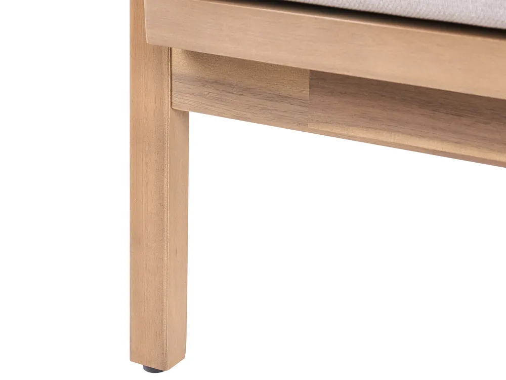 Gartensofa mit Tisch 3-Sitzer SUMBA Akazienholz Hellbraun_1087523