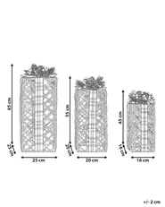 Weihnachtsdekoration 3er Set LED KAUSALA 65/55/45 cm Weihnachtsgeschenke Braun_1179625
