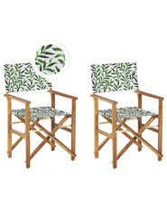 Gartenstuhl 2er Set CINE Akazienholz Grau_819426