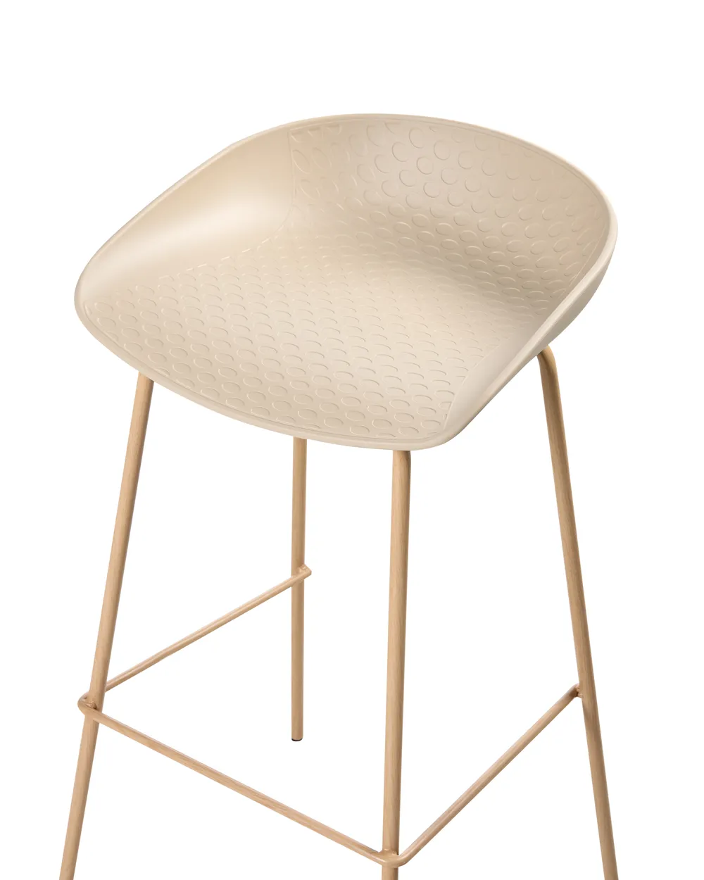 Set of 4 Bar Chairs VENLO Beige_1012552