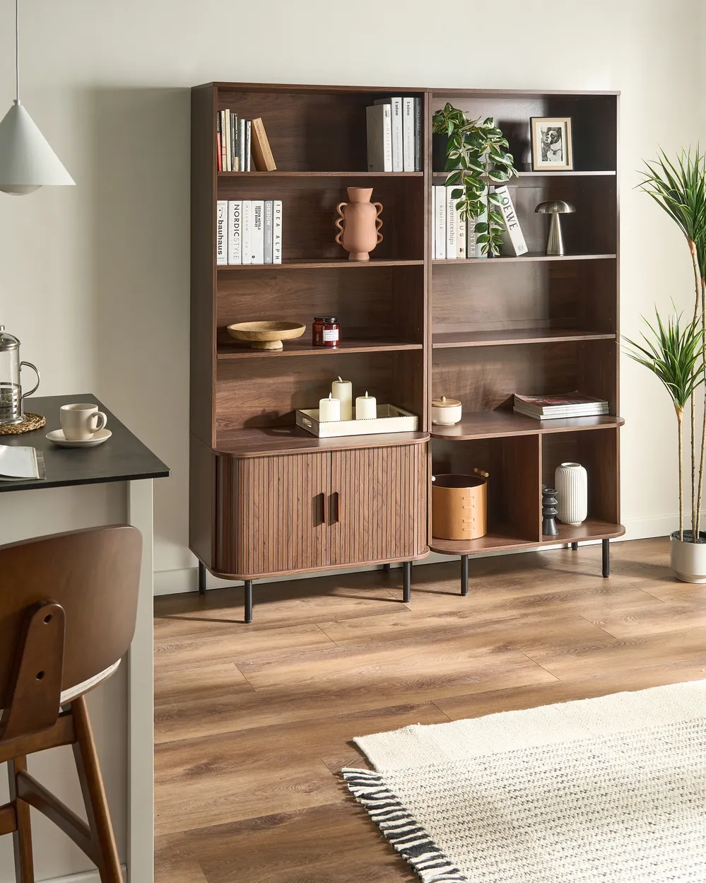 Bücherregal mit 4 Ebenen BRADLEY 180 cm Dunkelbraun_1073054