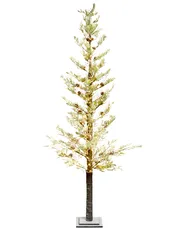 Gartendekoration LED GRENIVIK 245 cm Weihnachtsbaum Weiß_1025815