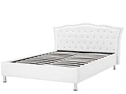 Bed Faux Leather METZ 140 x 200 cm (EU Double) White_720130