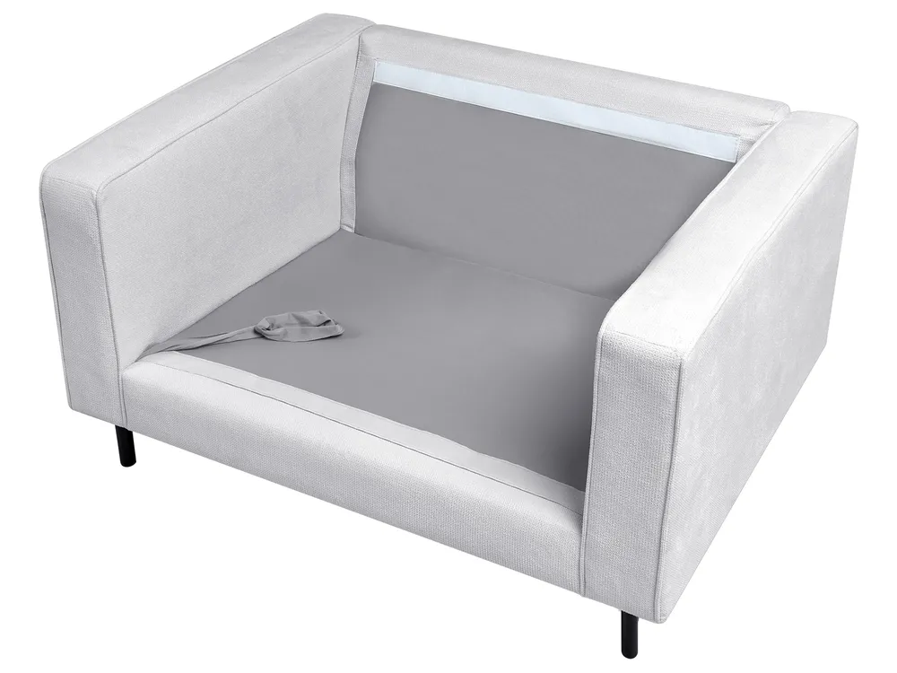 Living Room Set 4 Seater SAVALEN Fabric Light Grey_998181