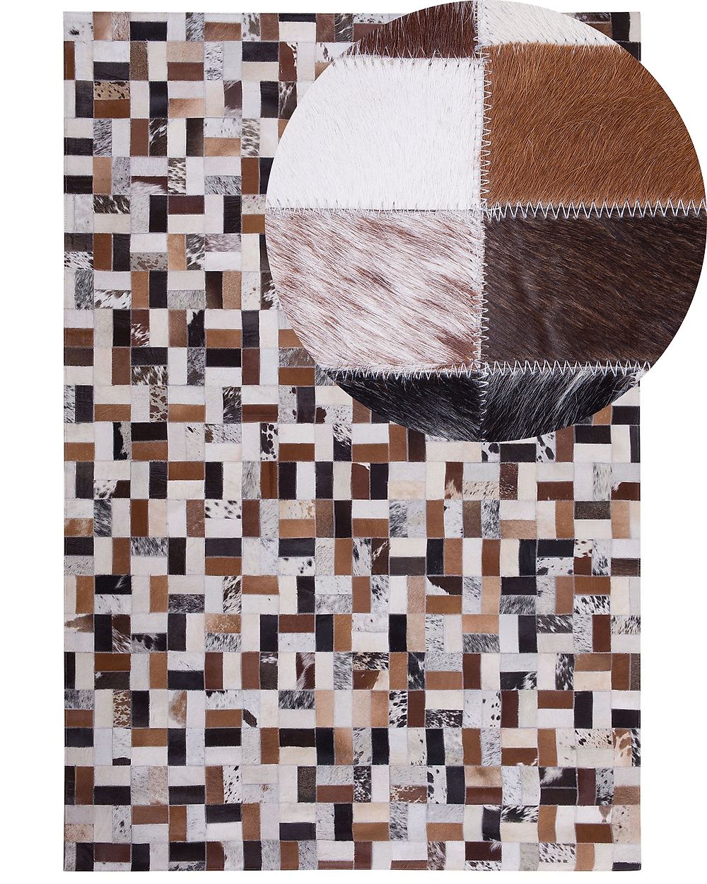 Tepi CESME Višebojni 160 x 230 cm Koža