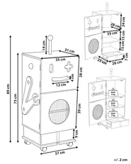 Cabinet EDGAR 89 cm Pink with Wheels_1064632