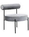 Sessel ALPHA Samtstoff Grau