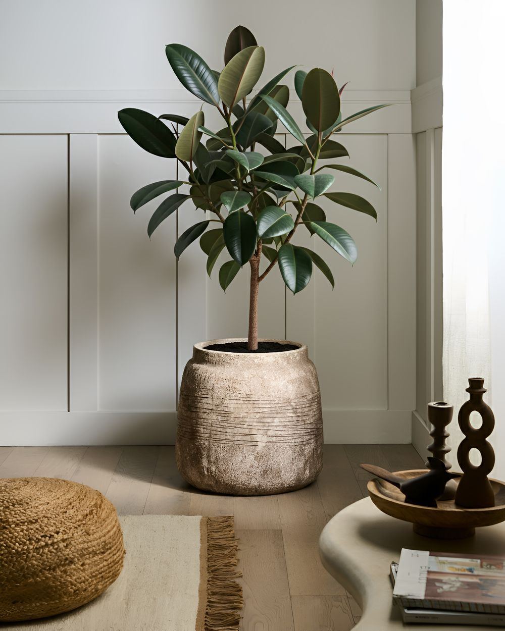 Bloempot ARGOSTOLI 44 cm Beige