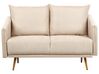 Sofa 2-Sitzer MAURA Samtstoff Beige