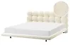 Bett mit Lattenrost Bouclé SOULISSE 180 x 200 cm Cremeweiß