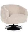 Drehsessel NORAGER Stoff Hellbeige