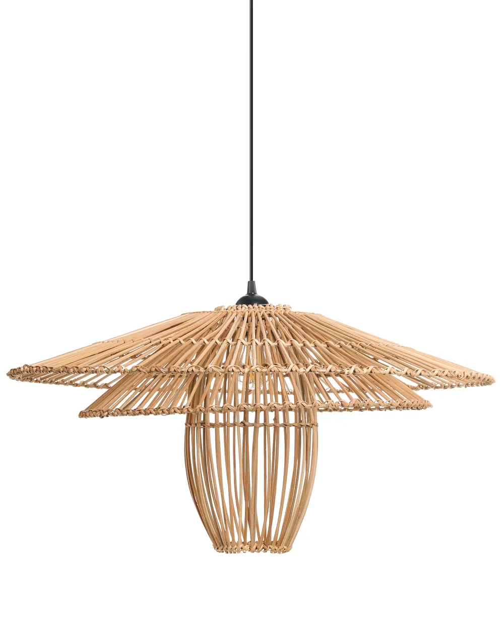 Hängeleuchte BOTIJAS Rattan Naturfarben
