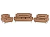 Sofa Set 6-Sitzer LEIRA Kunstleder Goldbraun