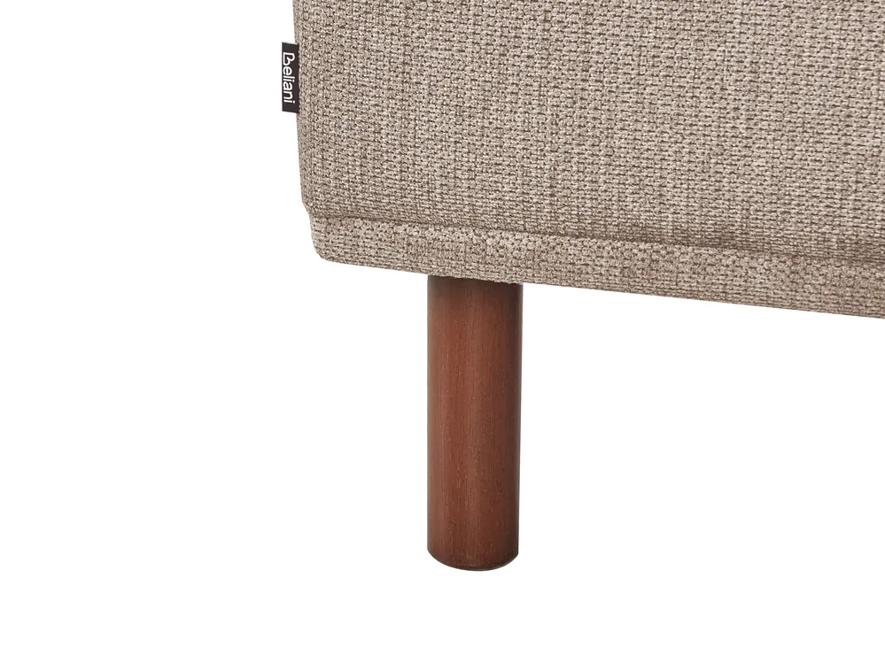 Ecksofa 3-Sitzer HOLT mit Ottomane Stoff Taupe linksseitig_959258