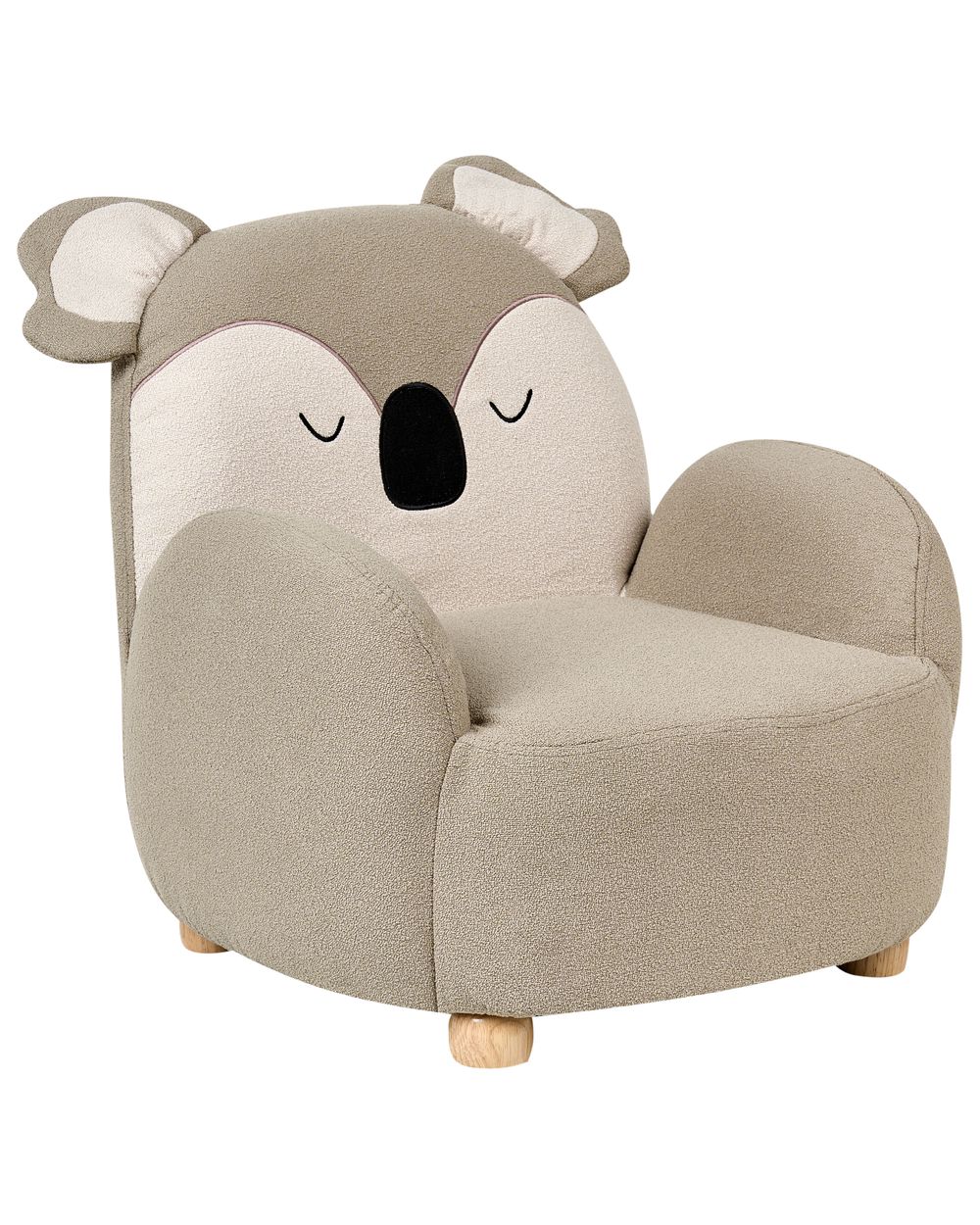 Kids Armchair Koala HERVIK Fabric Taupe