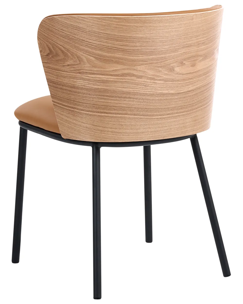 Set of 2 Dining Chairs HOSKIN Faux Leather Brown_1058377