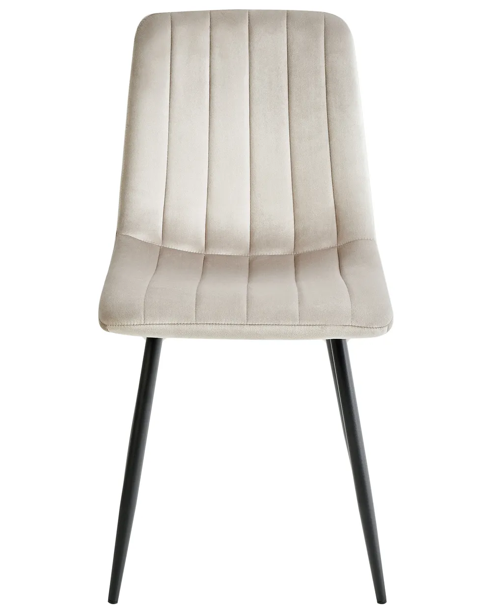 Esszimmerstuhl 4er Set KALISPELL Samtstoff Beige_1066919