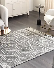 Teppich SAVUCA Schwarz 160 x 230 cm Wolle_1182460