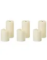 Set of 6 LED Candles NOISETTE 10/16 cm Off-White