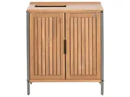 Outdoor-Küchenschrank mit Spüle IVREA Braun / Silber zertifiziertes Akazienholz_988101
