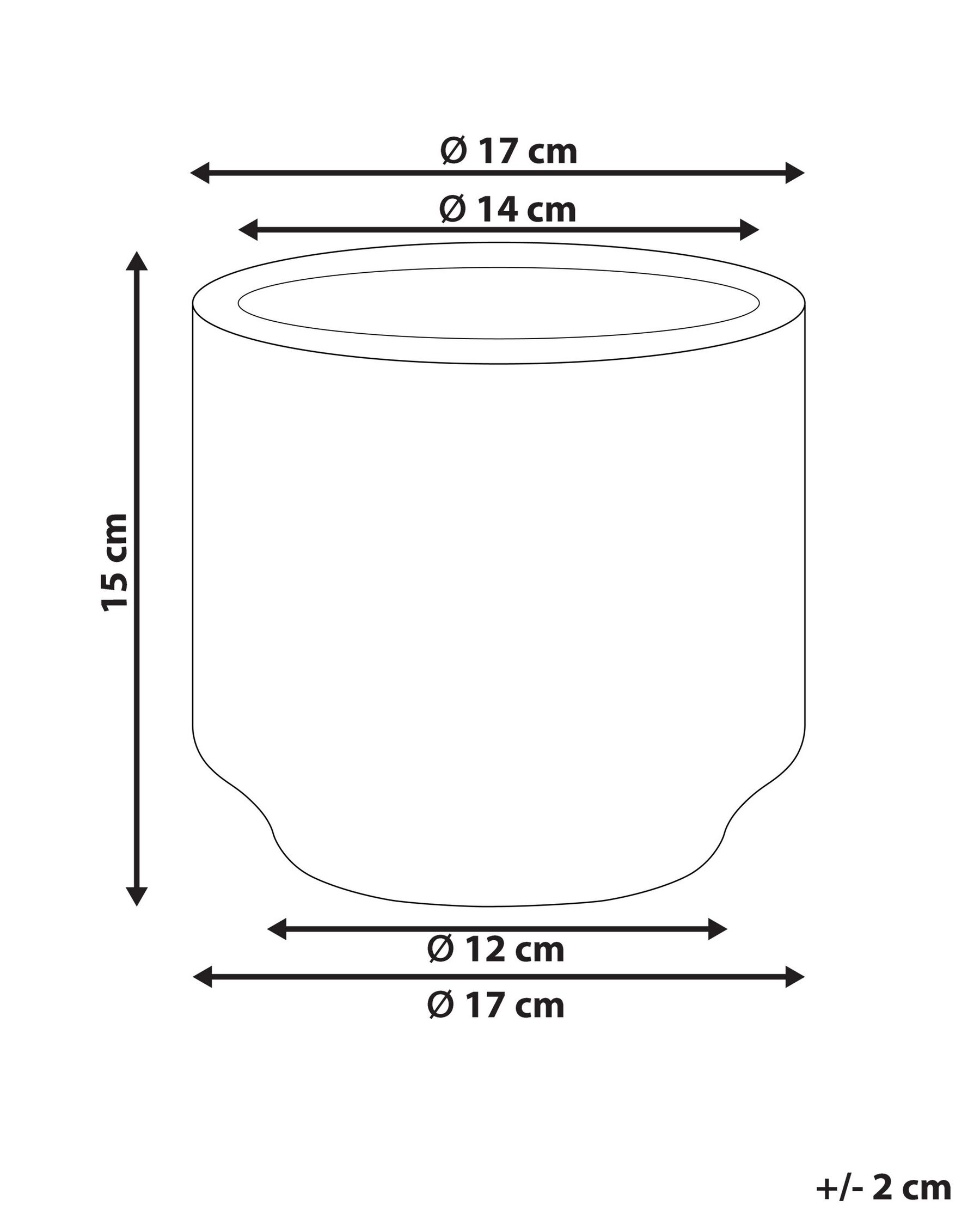 Blumenvase MYOS 15 cm Steinzeug Weiß_810771