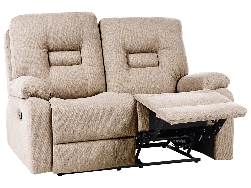 Sofa manuell verstellbar 2-Sitzer BERGEN Stoff Beige