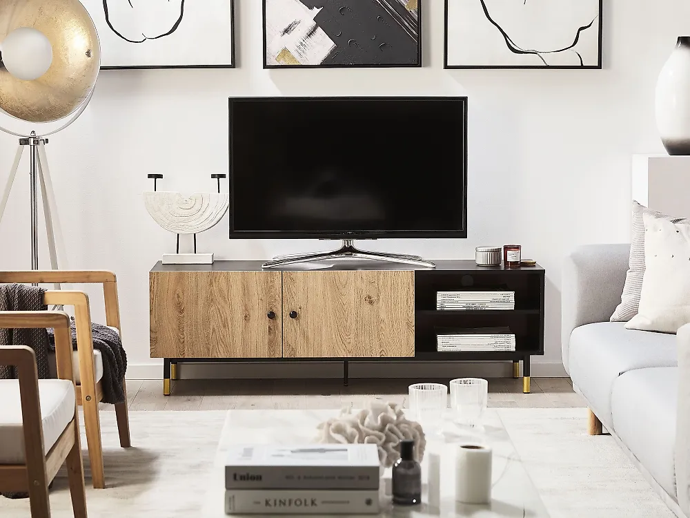 TV Stand ABILEN Brown/ Black_1177408